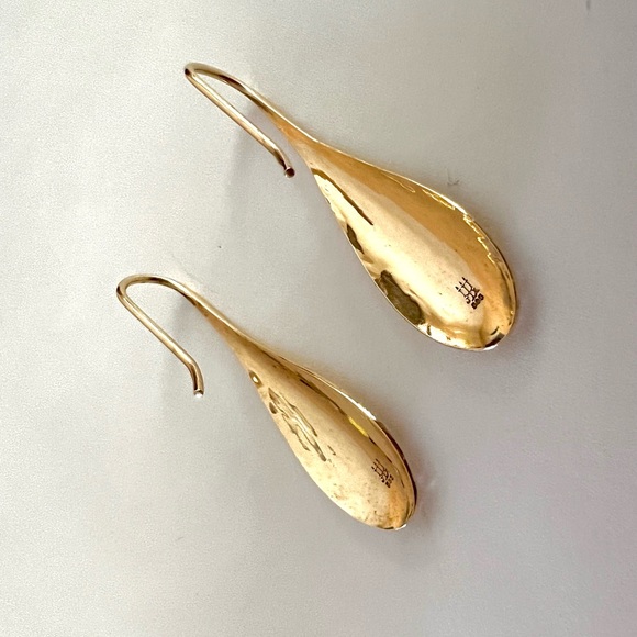 14k gold James Avery drop hook earrings hammered marriage rings cross pendant - Picture 7 of 14